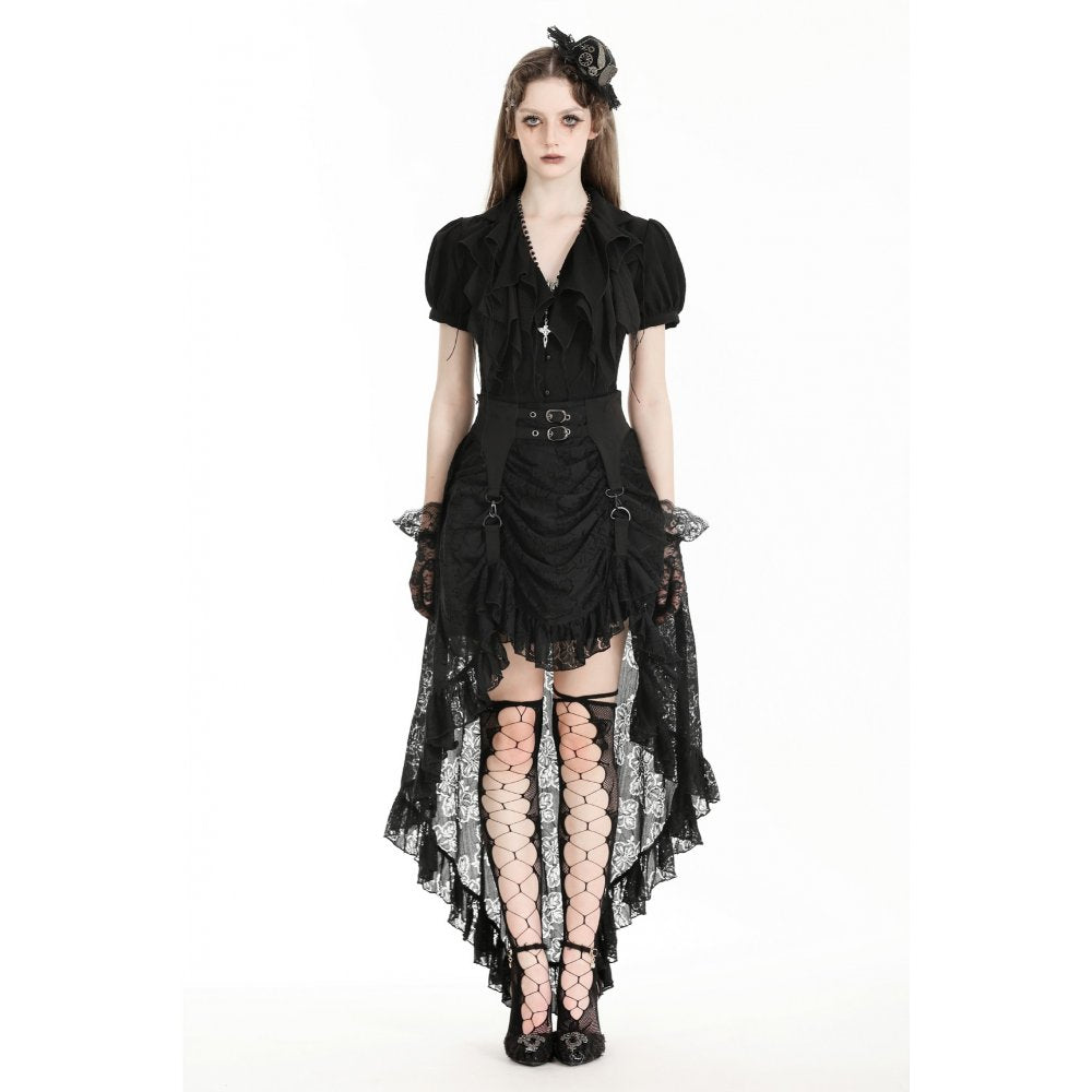 Dark in Love Halia Gothic Hi-lo Skirt