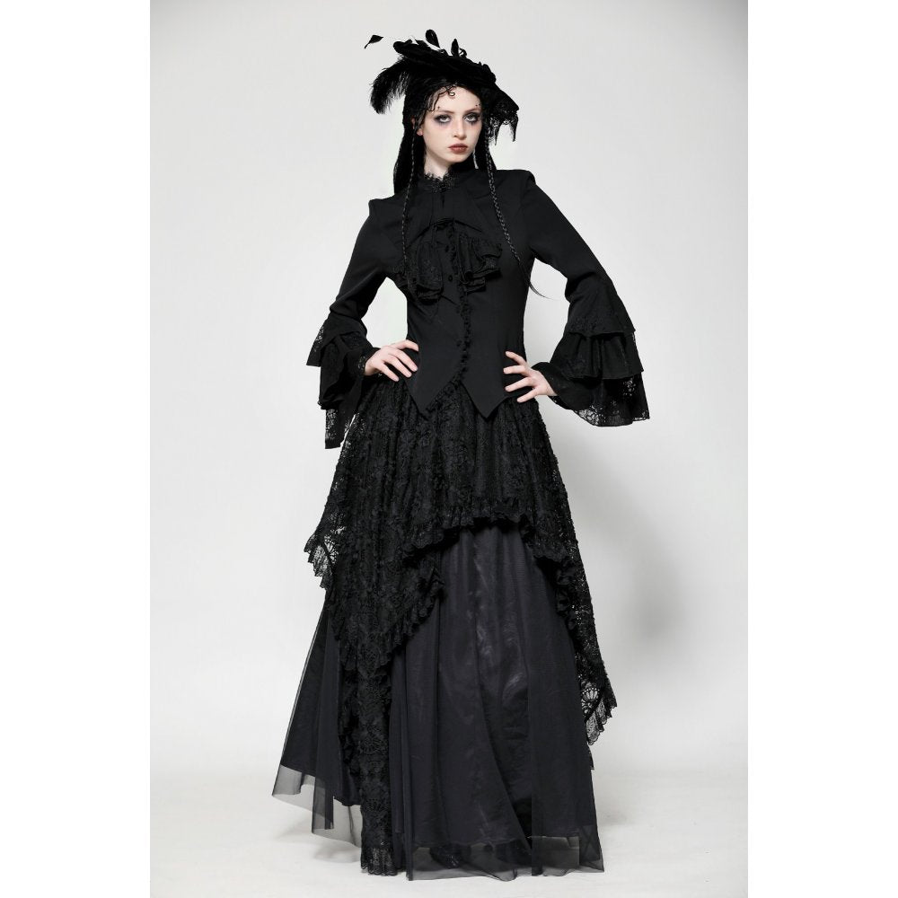 Dark in Love Odesia Gothic Ruffled Ladies Shirt