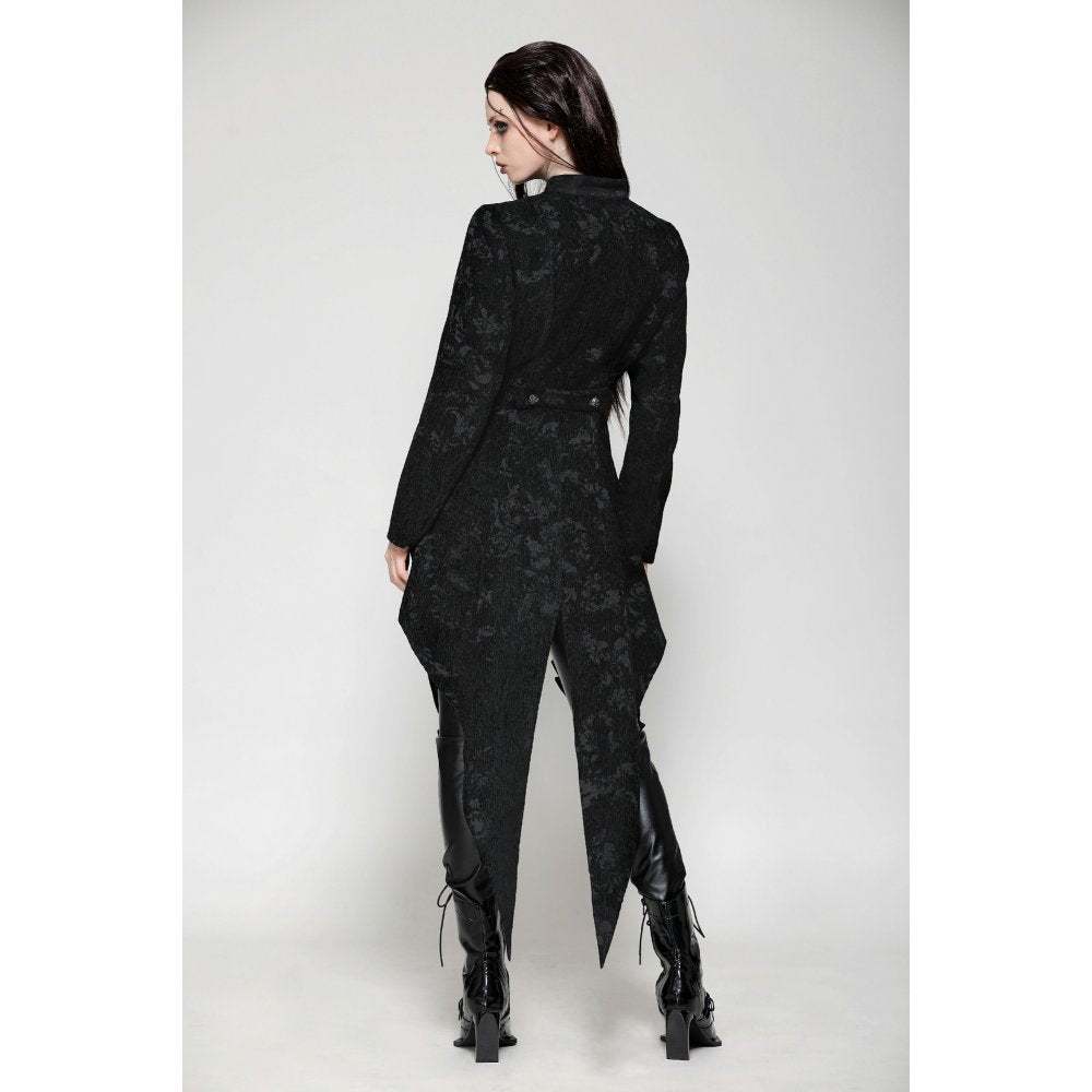 Dark in Love Talisa Gothic Vintage Style Jacquard Tailcoat Jacket