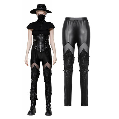 Dark in Love Isadora Faux Leather Spliced Leggings