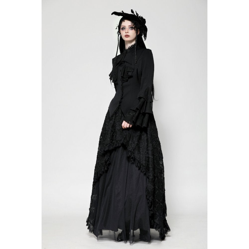 Dark in Love Odesia Gothic Ruffled Ladies Shirt