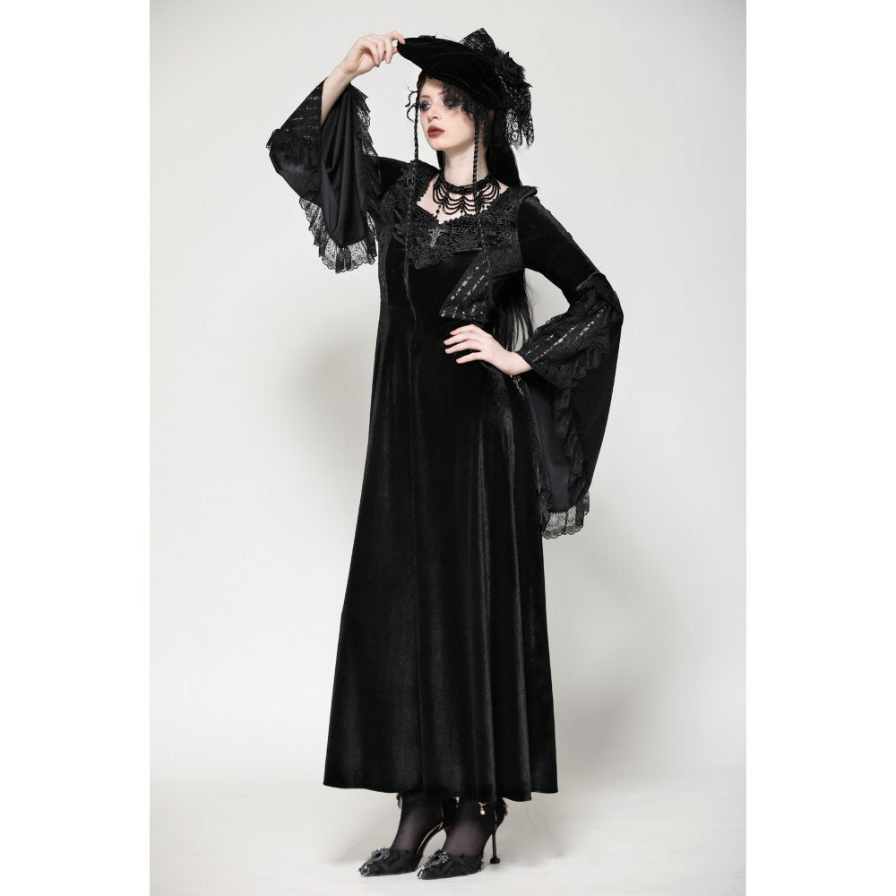 Dark in Love Petricka Gothic Romantic Velvet Maxi Dress