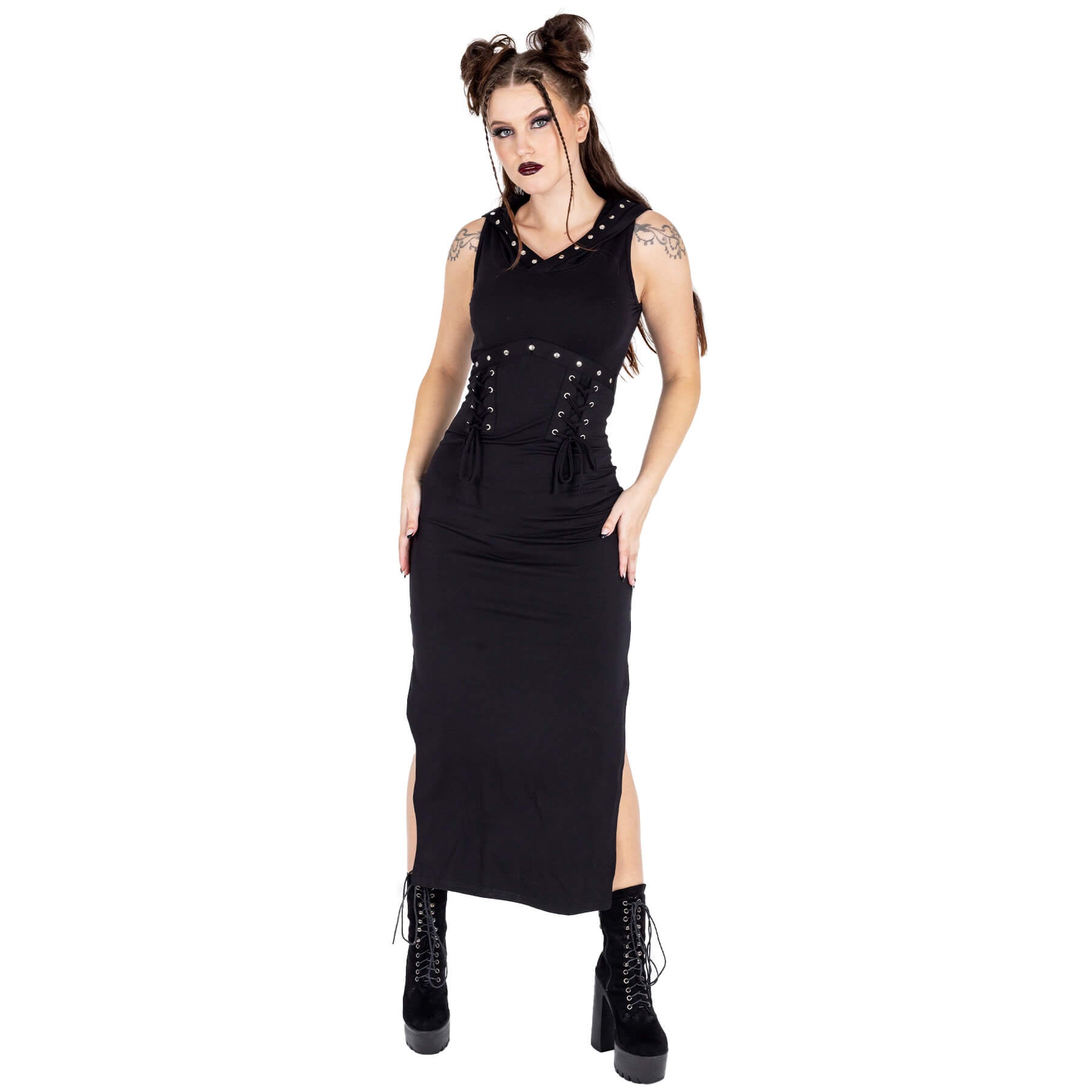 Vixxsin Cora Hooded Sleeveless Maxi Dress - Kate's Clothing