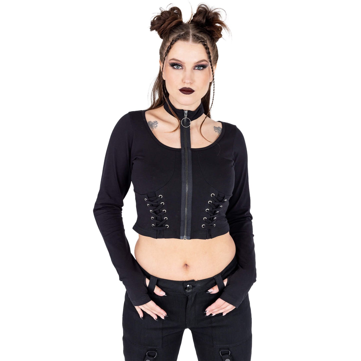 Vixxsin Cosmo Long Sleeve Cropped Top - Kate's Clothing