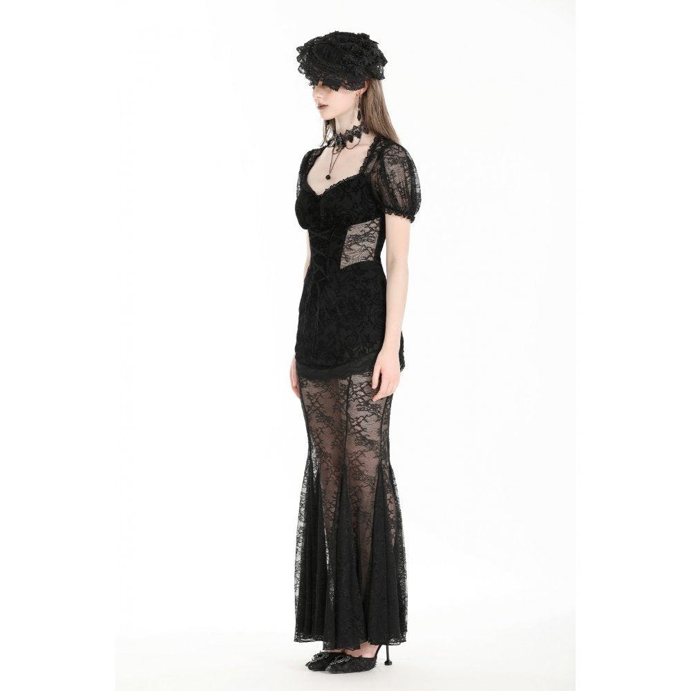 Dark in Love Verena Gothic Fishtail Dress