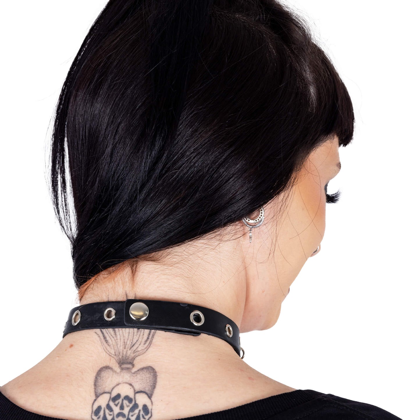 Poizen Industries Hazel Choker with Chains and Skull and Crossbones