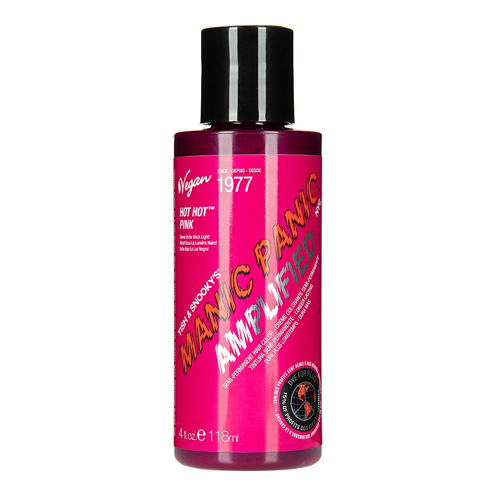 Amplified Manic Panic Semi Permanent Hair Colour EU Formula - Hot Hot Pink