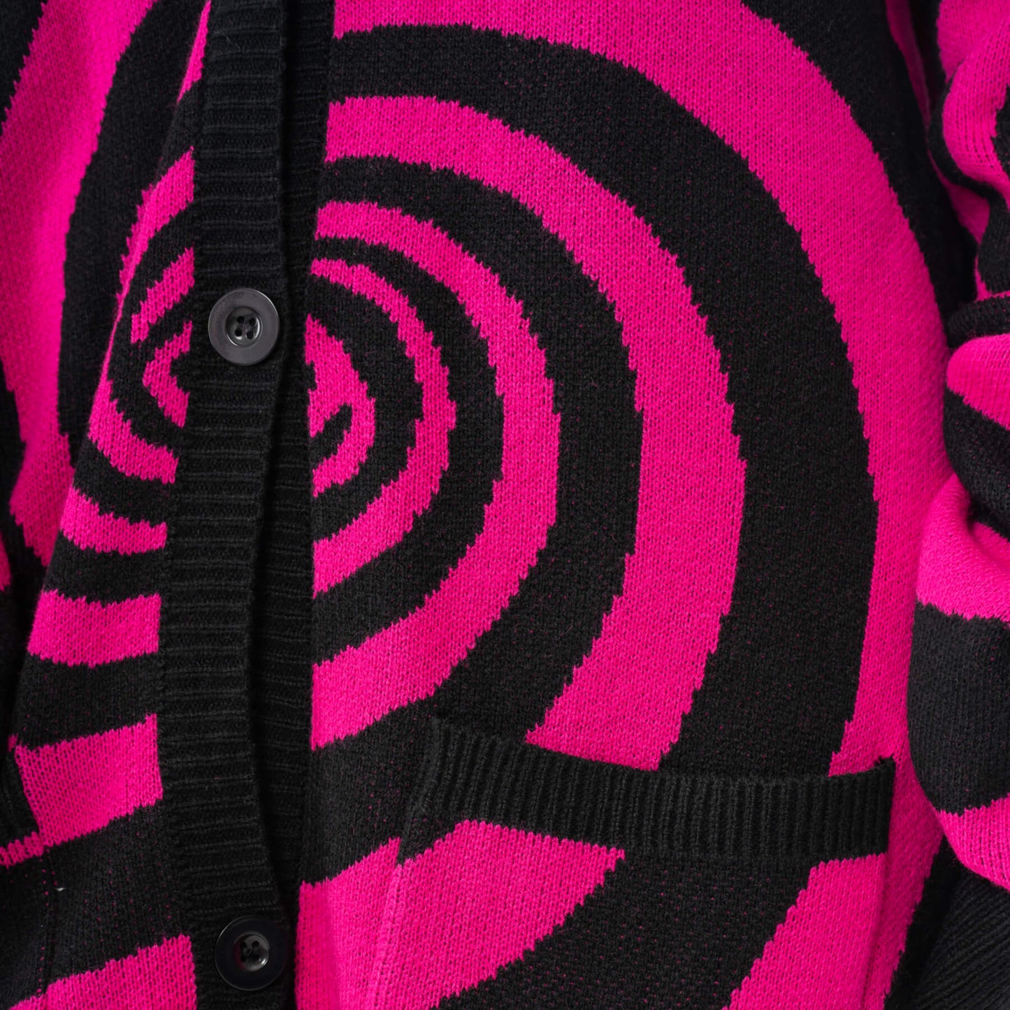 Vixxsin Black and Hot Pink Hypno Cardigan