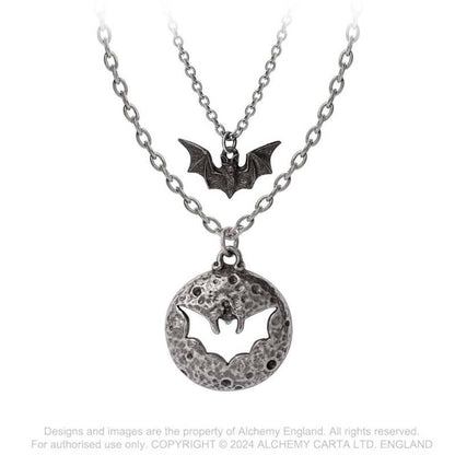 Alchemy Gothic Luna Roost 2 Part Friendship Necklace