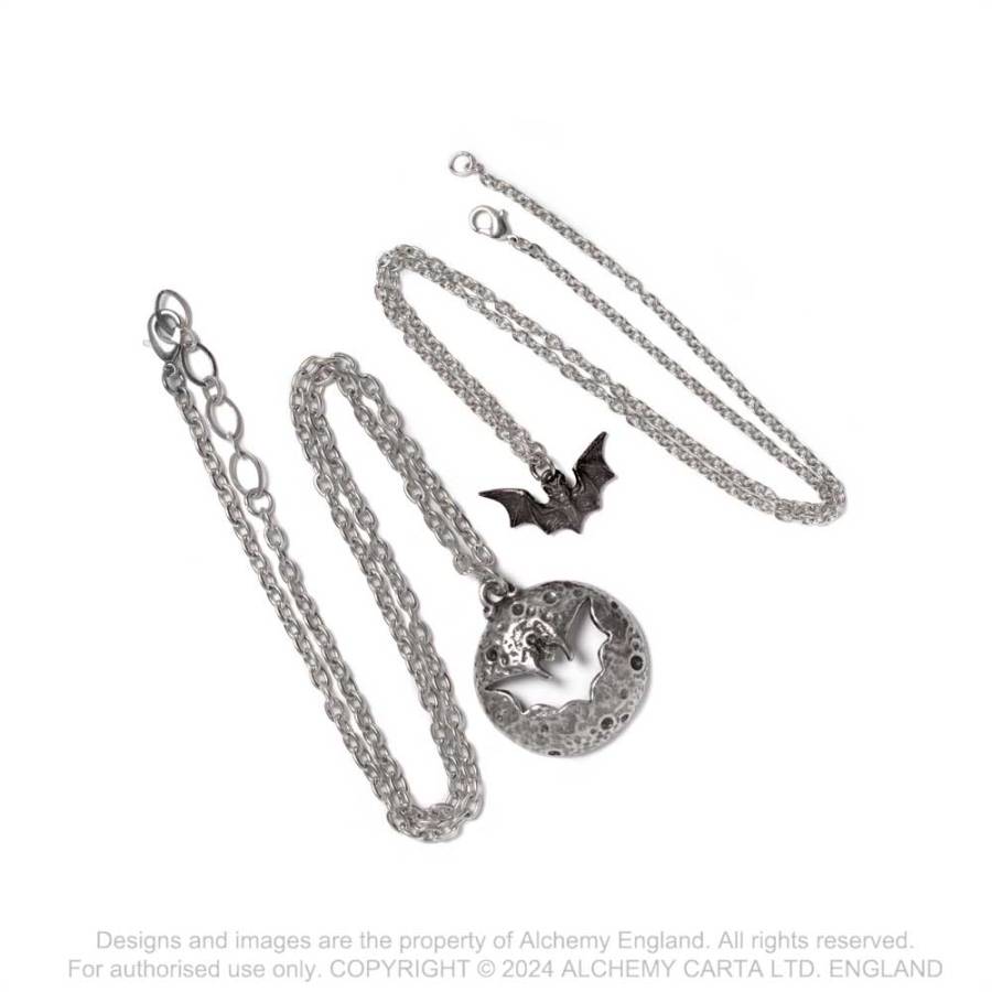 Alchemy Gothic Luna Roost 2 Part Friendship Necklace