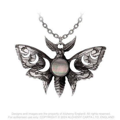 Alchemy Gothic Lunar Moth Necklace