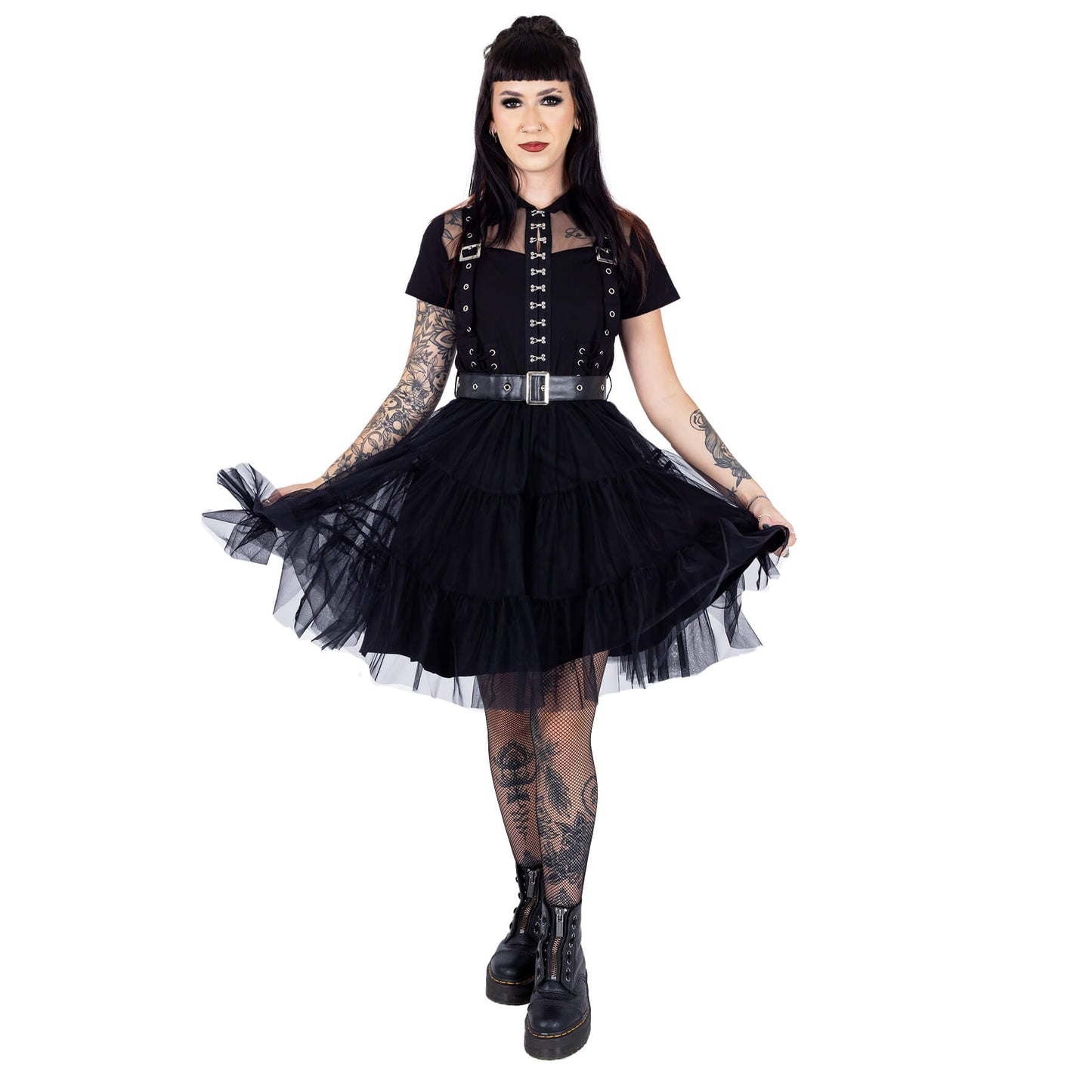 Vixxsin Raven Tutu Shirt Dress