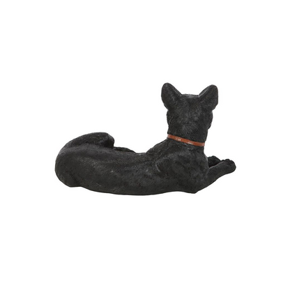 Large Laying Black Cat Figurine