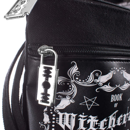 Heartless Witchcraft Shoulder Bag with Razor Blade Zip Pulls