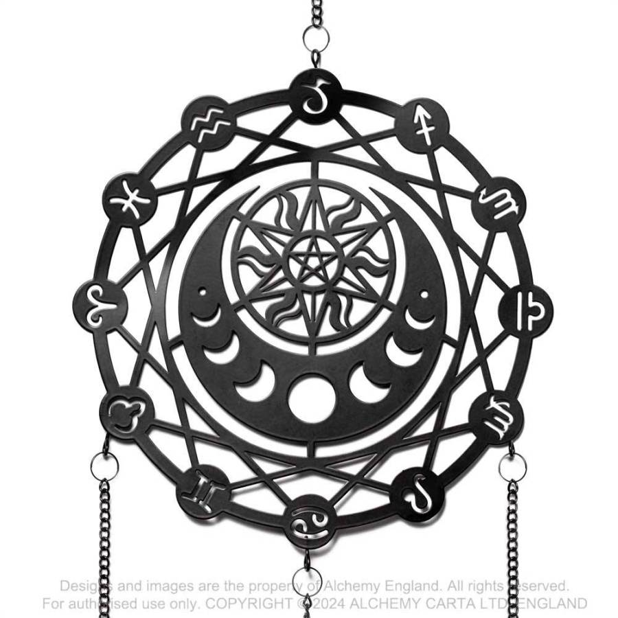 Alchemy Gothic Zodiac Dream Catcher Hanging Decoration