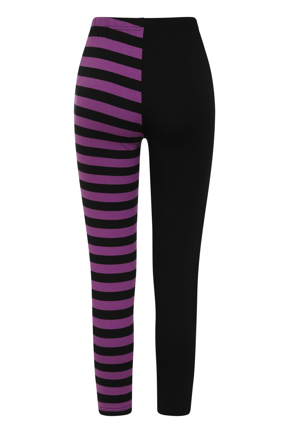 Black and clearance purple striped leggings