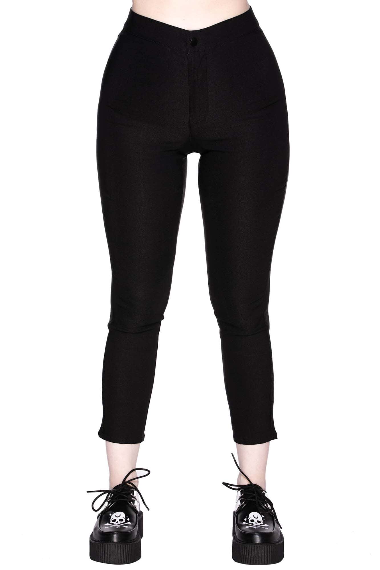 Befli Womens Skinny Fit 34 Capris Leggings Combo Pack of 2 Black Light Skin