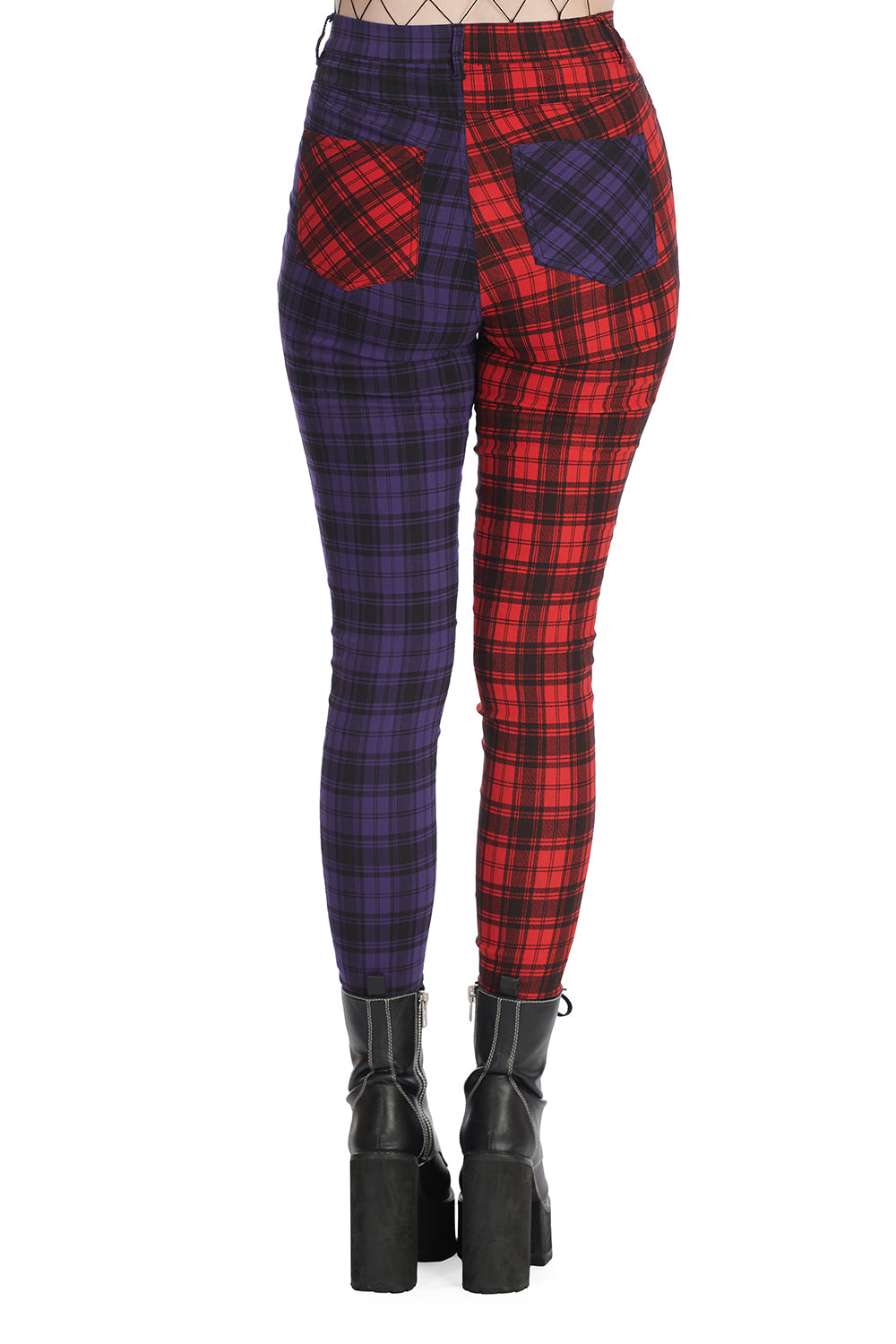 Womens - Check Cigarette Pants in Red Tartan | Superdry UK